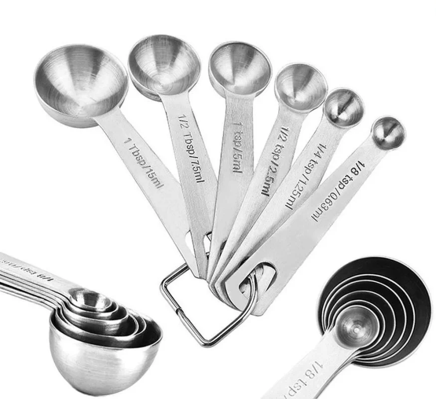Stainless Steel Measuring Spoons - Set Of 6 - PureRawz
