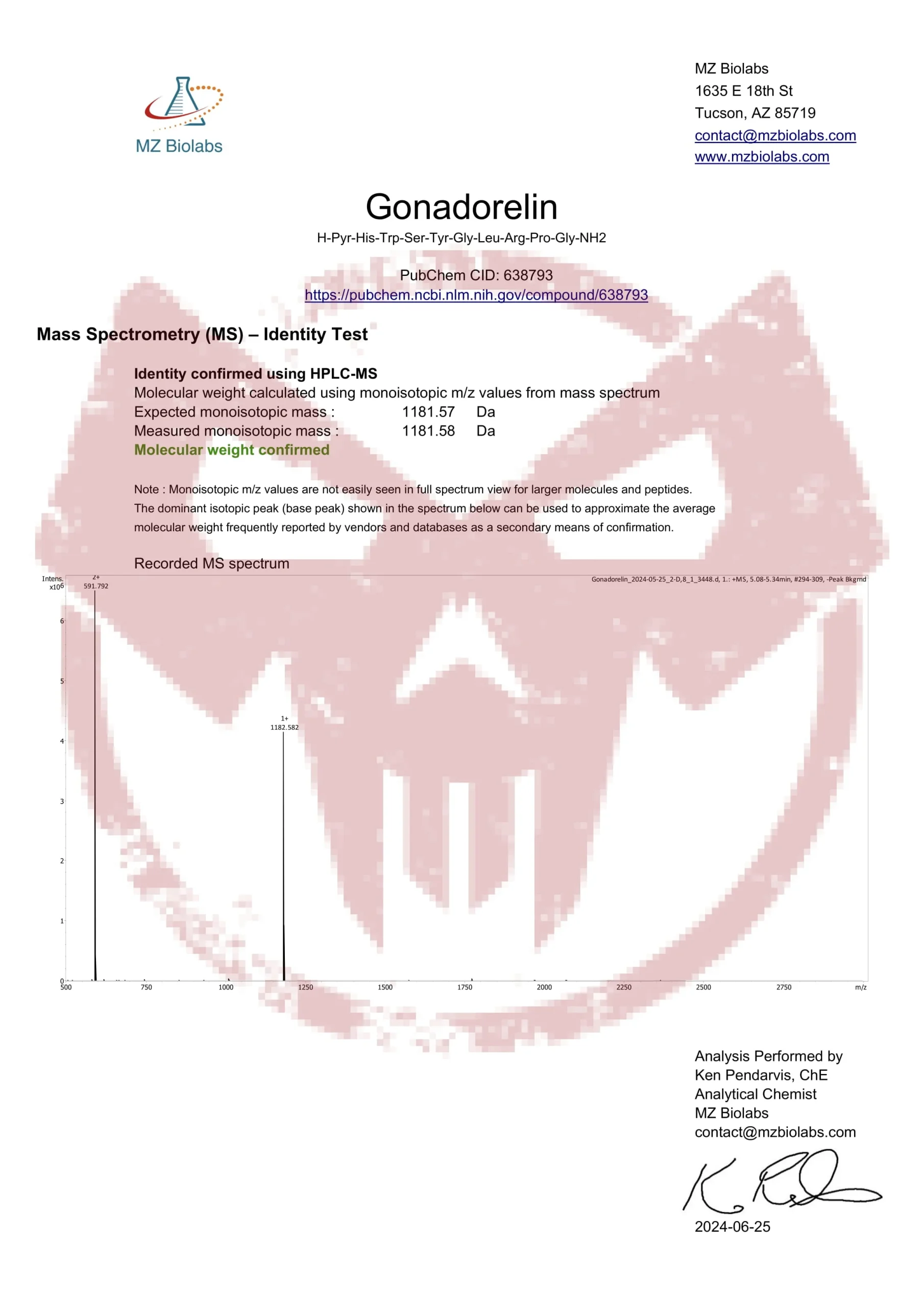 COA Gonadorelin lot PRZ GND 2024 06 25 PR 2 scaled