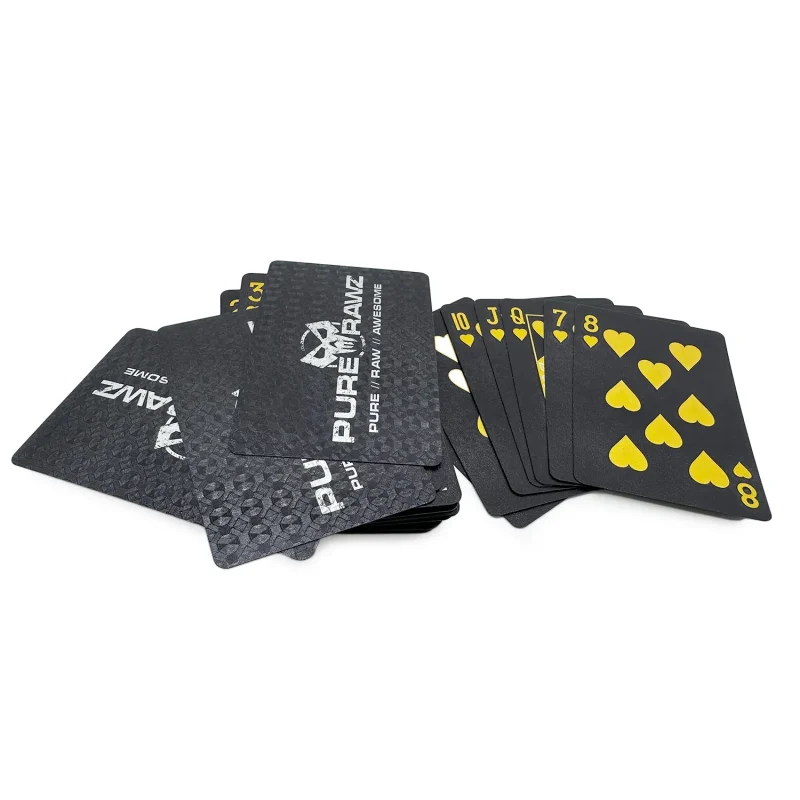 Black Foil Waterproof Playing Cards For Sale | PureRawz