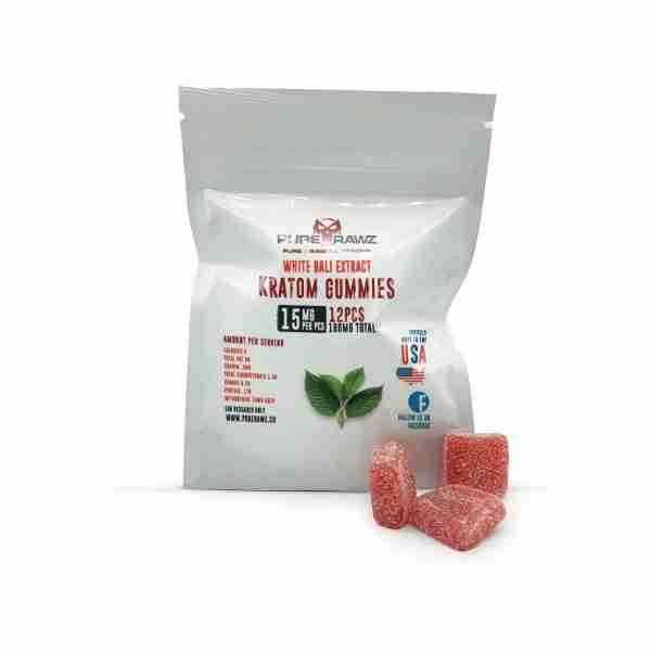 White Bali Extract Kratom Gummies - Purerawz