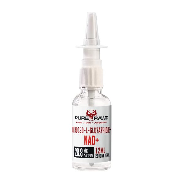 Reduced L-Glutathione + NAD+ (Nicotinamide Adenine Dinucleotide) Nasal Spray z | PureRawz