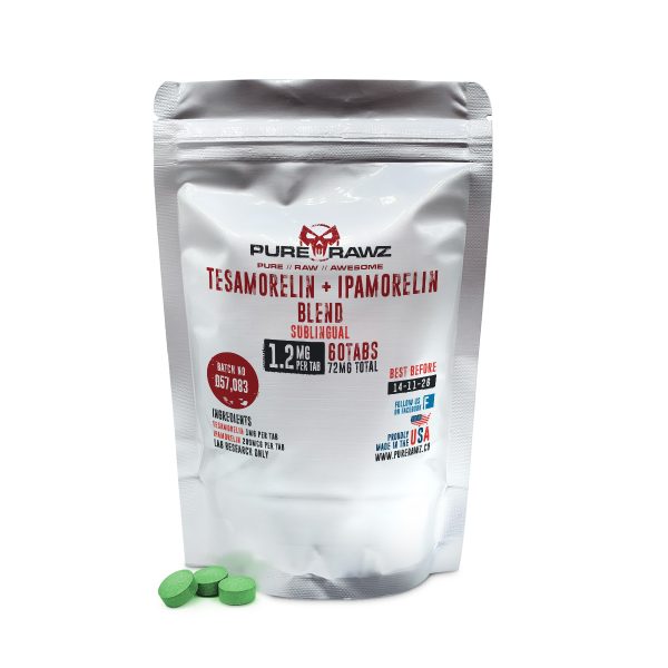 Tesmorelin + Ipamorelin Blend Sublingual Tabs 1.2mg | Boost Growth & Recovery
