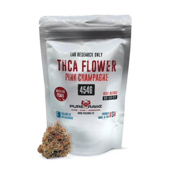 THCA Pink Champagne 454g by PureRawz | High-Potency Hemp-Derived Extract