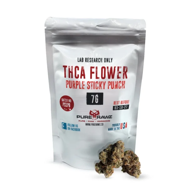 THCA Purple Sticky Punch 7g by PureRawz | Premium Hemp Extract for Enhanced Relief
