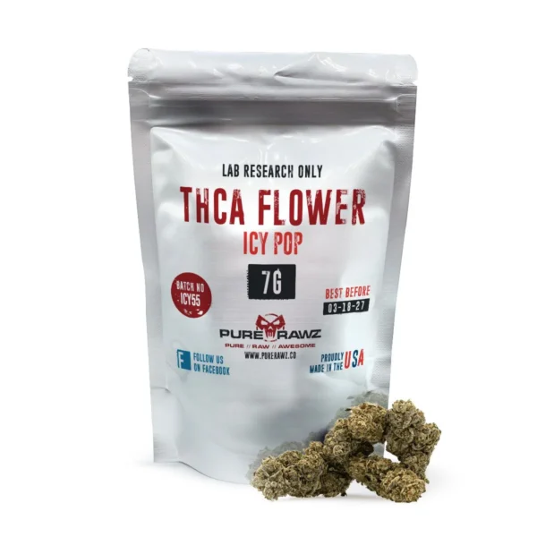 THCa Icy Pop Flower 7g by PureRawz – Energizing Sativa Strain